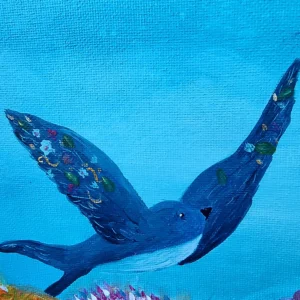 Détail oiseau du tableau "Liberté"