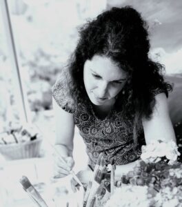 L'artiste LiseDeBruges au travail