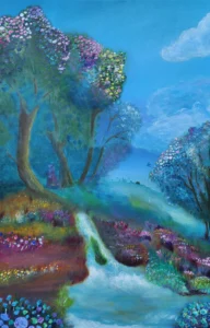 Repos, oeuvre acrylique de LiseDeBruges