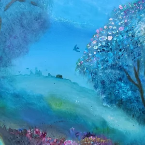 Repos, oeuvre picturale acrylique par LiseDeBruges